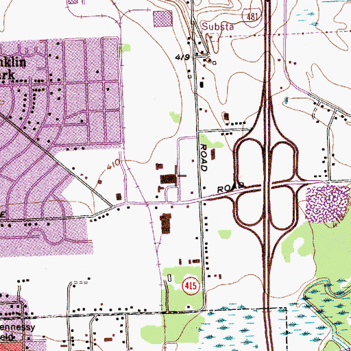 Topographic Map of Bishop Grimes Junior / Senior High School, NY