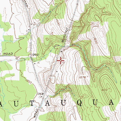 Topographic Map of Burdick Road Amish School, NY