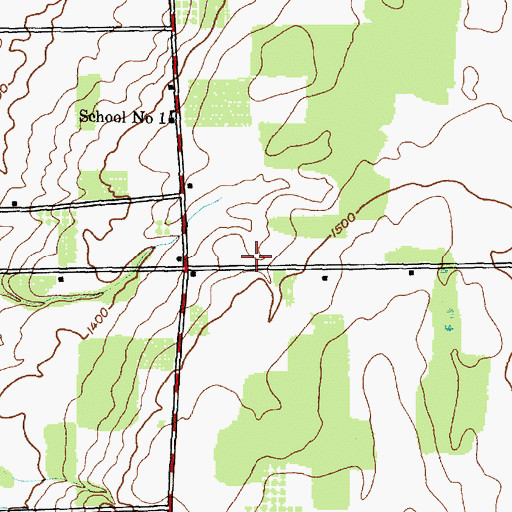 Topographic Map of Creekside Mennonite School, NY