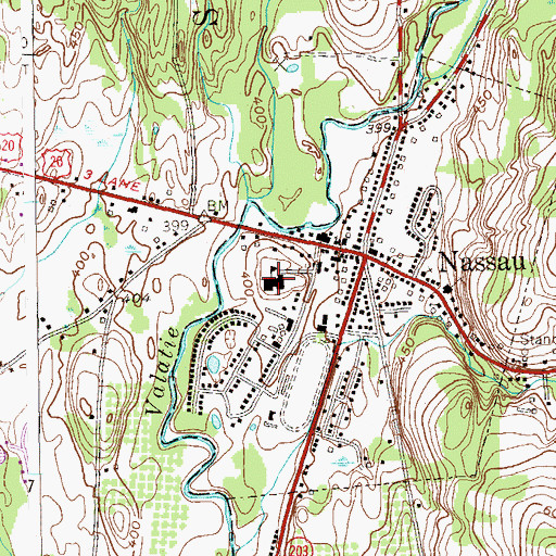 Topographic Map of Donald P Sutherland School, NY