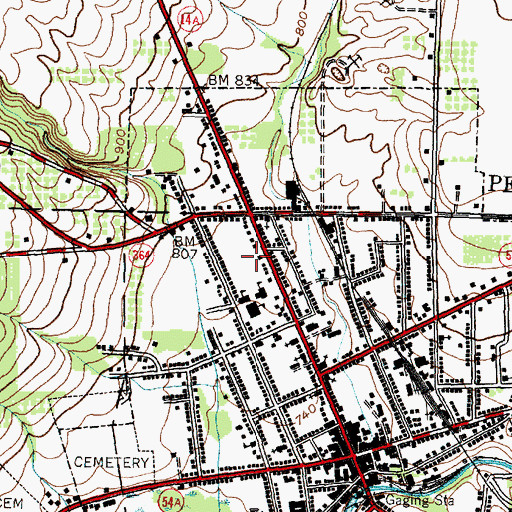 Topographic Map of Emmanuel Baptist Academy, NY