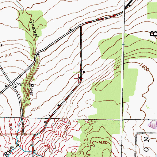 Topographic Map of Gravel Run Mennonite School, NY