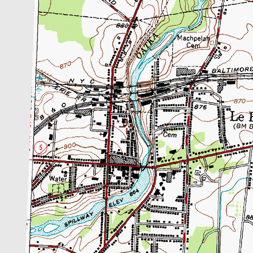 Topographic Map of Holy Family School, NY