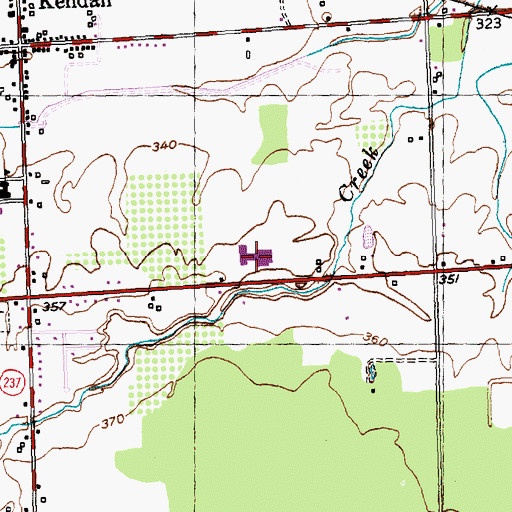 Topographic Map of Kendall Junior - Senior High School, NY