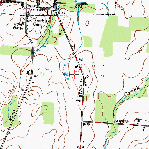 Topographic Map of Le Roy Junior - Senior High School, NY