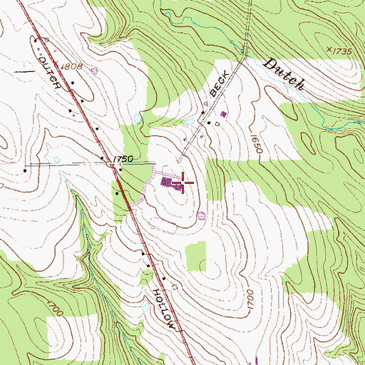 Topographic Map of Maple Grove Junior - Senior High School, NY