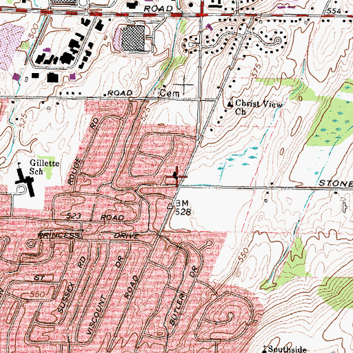 Topographic Map of Norman Howard School, NY