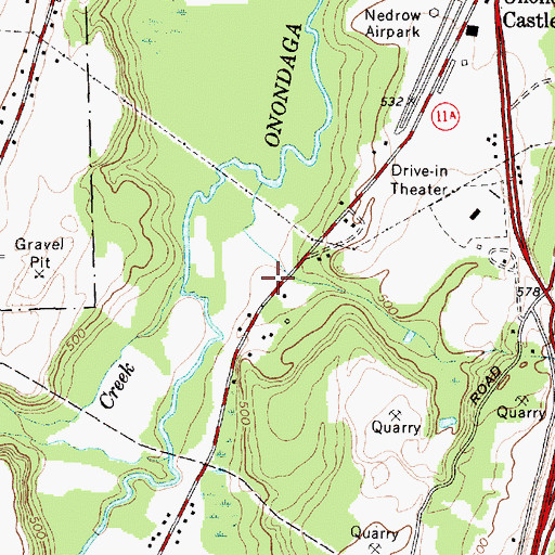 Topographic Map of Onondaga Nation School, NY