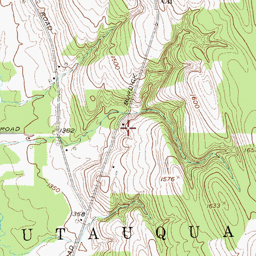 Topographic Map of Pleasant View School, NY