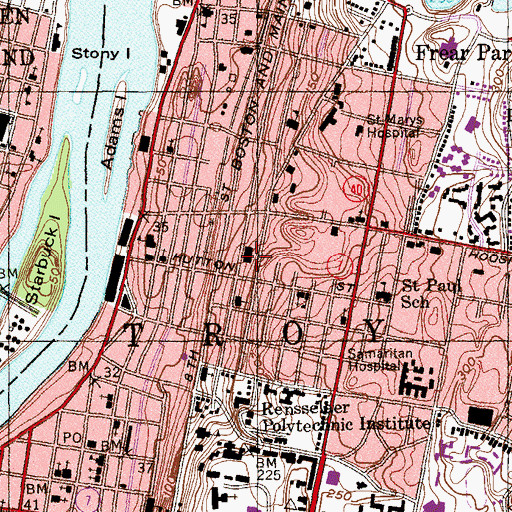 Topographic Map of Redemption Christian Academy, NY
