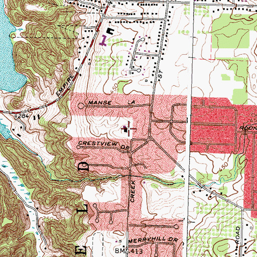 Topographic Map of Rochester Christian School, NY