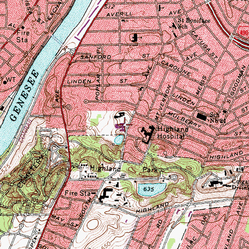Topographic Map of School Number 12, NY