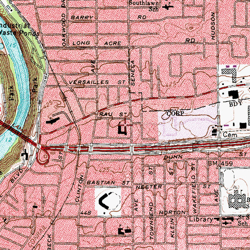 Topographic Map of School Number 50, NY