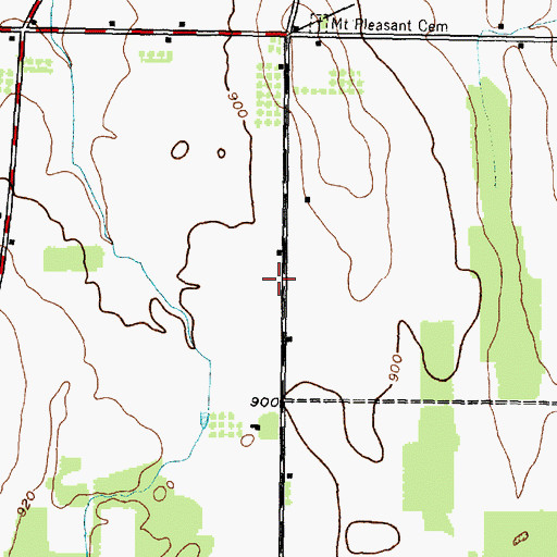 Topographic Map of Townline Mennonite School, NY