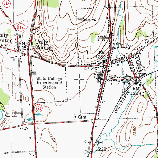 Topographic Map of Tully Junior - Senior High School, NY