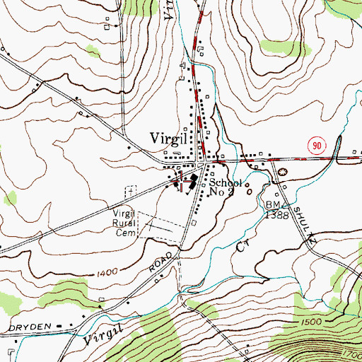 Topographic Map of Walker Christian School, NY