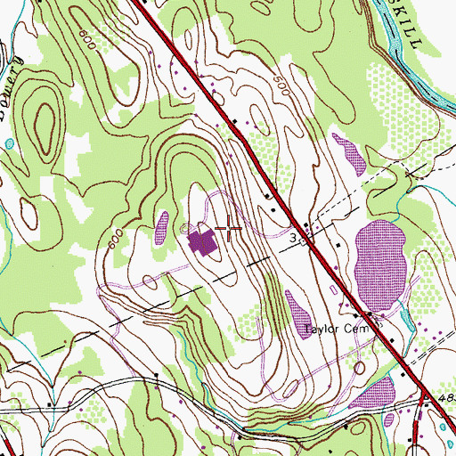 Topographic Map of Cairo - Durham Middle School, NY