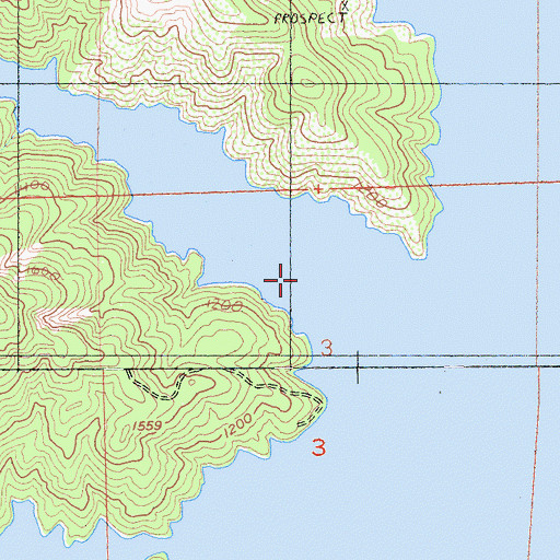 Topographic Map of Little Backbone Creek, CA