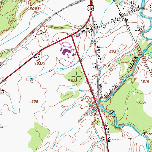 Topographic Map of Indian River Middle School, NY