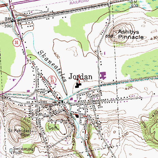 Topographic Map of Jordan - Elbridge Middle School, NY