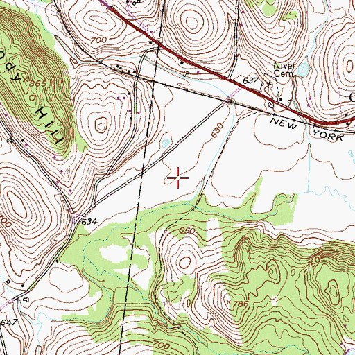 Topographic Map of Taconic Hills Middle School, NY