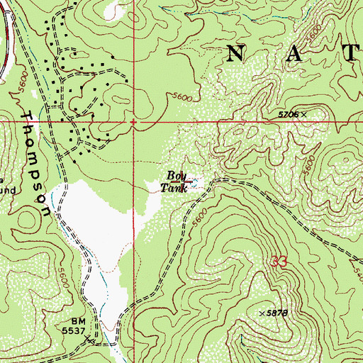 Topographic Map of Boy Tank, AZ