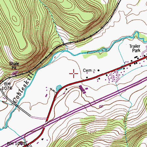 Topographic Map of Cobleskill - Richmondville High School, NY