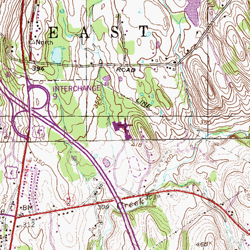 Topographic Map of Columbia High School, NY