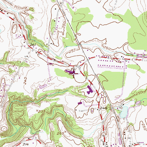 Topographic Map of Maple Hill High School, NY