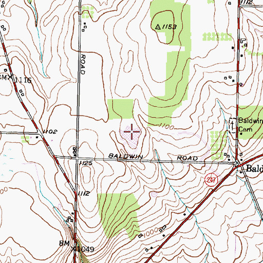 Topographic Map of Marcus Whitman High School, NY