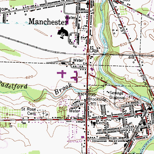 Topographic Map of Red Jacket High School, NY