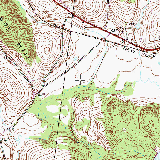Topographic Map of Taconic Hills High School, NY
