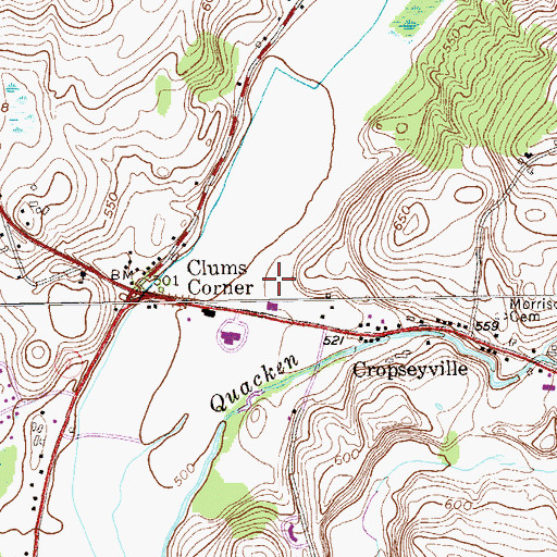 Topographic Map of Tamarac Secondary School, NY