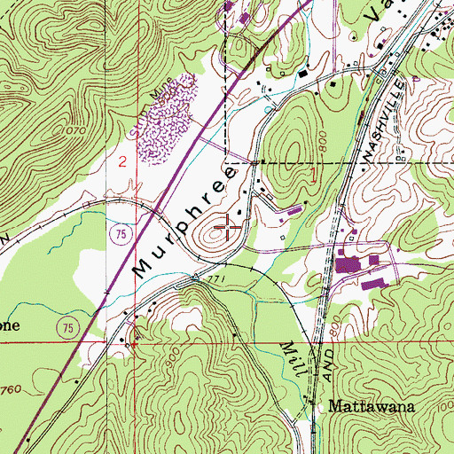 Topographic Map of Saint Vincent's Hospital Blount, AL