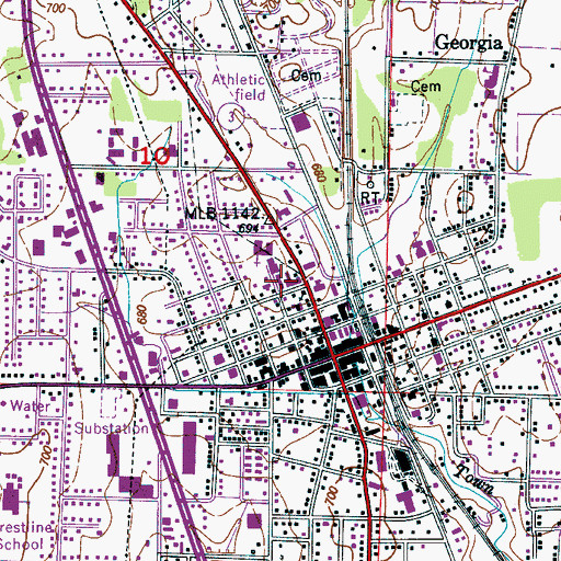 Topographic Map of Hartselle Medical Center, AL