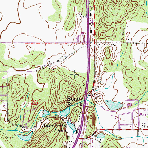 Topographic Map of Jacksonville Medical Center, AL