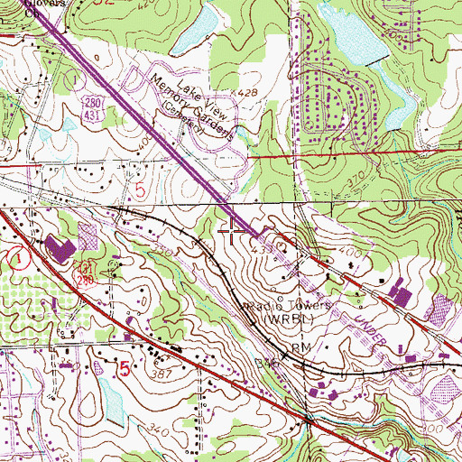 Topographic Map of Regional Rehabilitation Hospital, AL