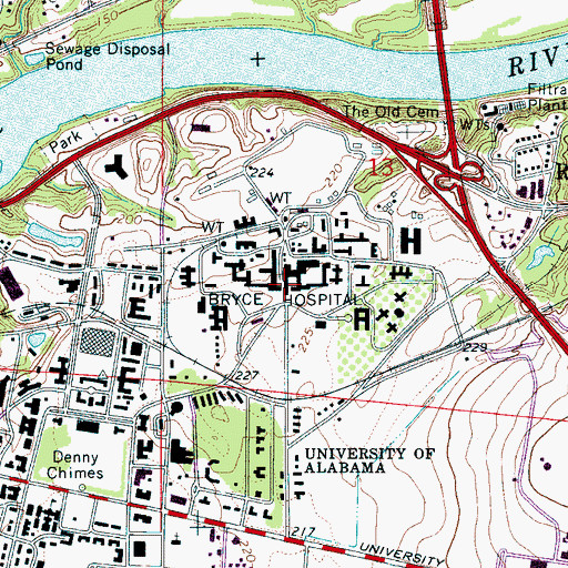 Topographic Map of Mary Starke Harper Geriatric Psychiatry Center, AL