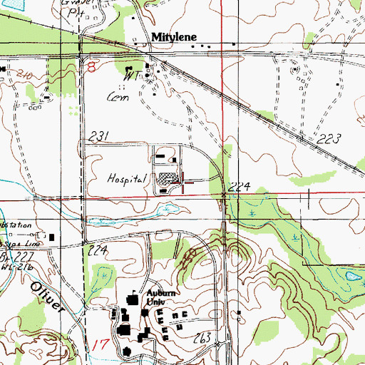 Topographic Map of Montgomery Surgical Center, AL