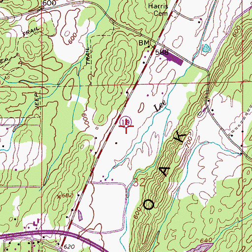 Topographic Map of Saint Vincent's Hospital One Nineteen, AL