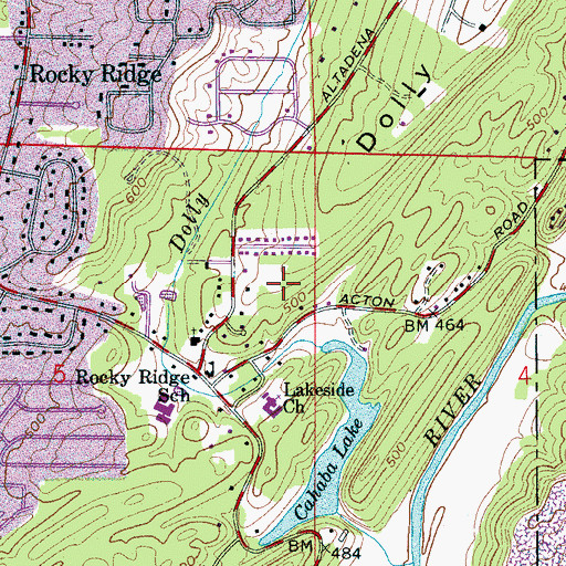 Topographic Map of Children's Hospital of Alabama South, AL