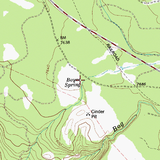 Topographic Map of Boyce Spring, AZ