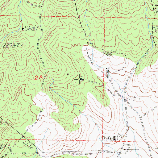 Topographic Map of Lone Star Mine, CA