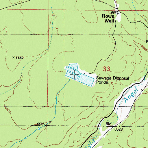 Topographic Map of National Park Service Grand Canyon South Rim Wastewater Treatment Facility, AZ