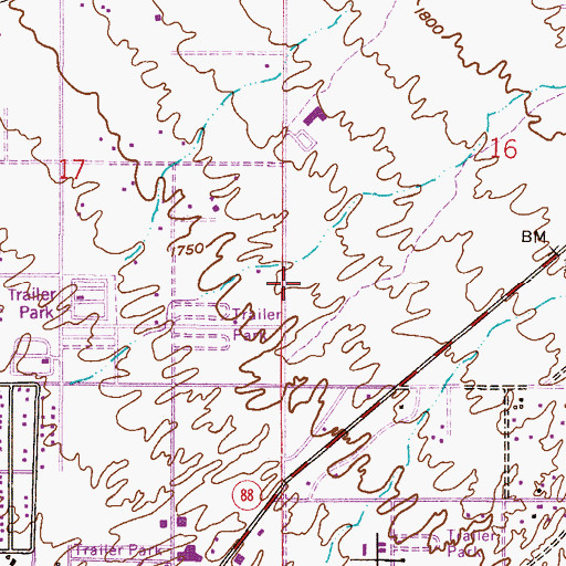 Topographic Map of Apache Junction Public Library, AZ