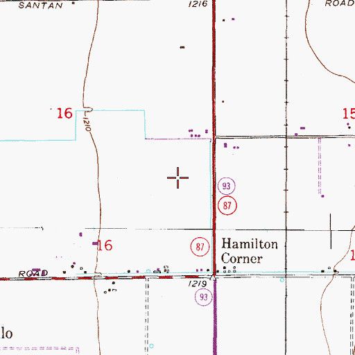 Topographic Map of Chandler Public Library Hamilton Branch, AZ