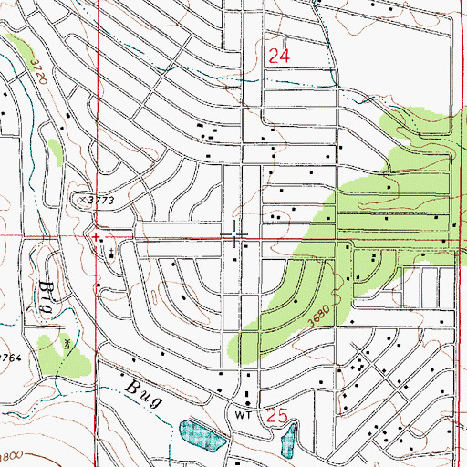 Topographic Map of Cordes Lakes Public Library, AZ