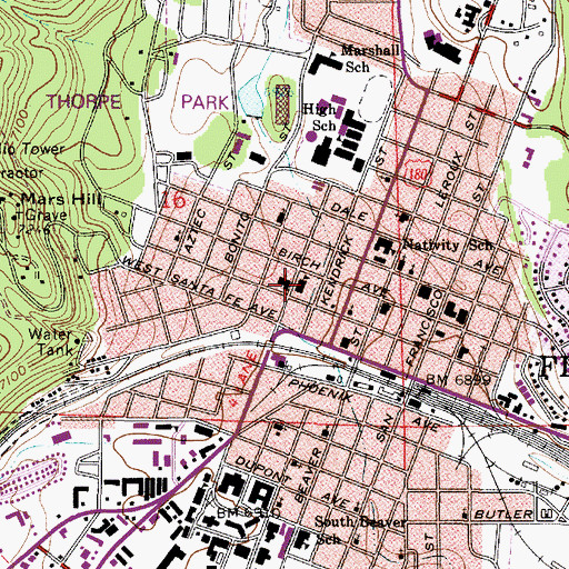 Topographic Map of Flagstaff City - Coconino County Public Library, AZ