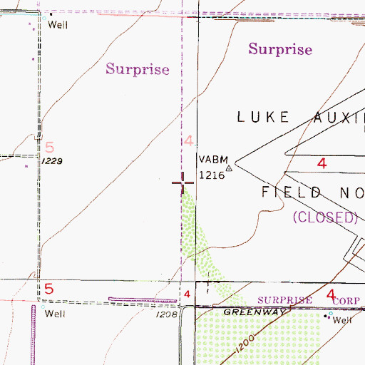 Topographic Map of Maricopa County Library District Northwest Regional Branch, AZ