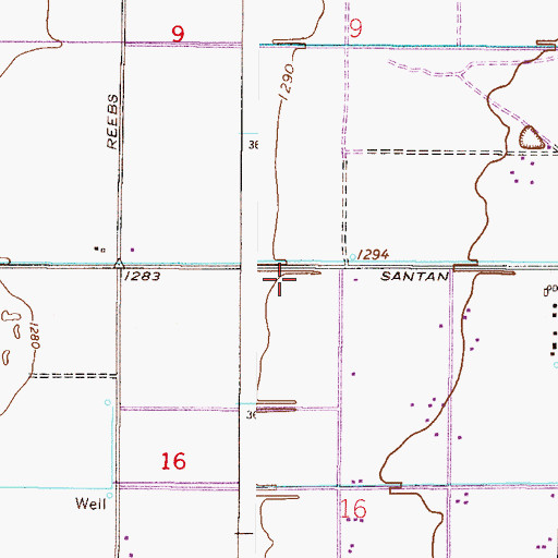 Topographic Map of Maricopa County Library District Perry Branch, AZ